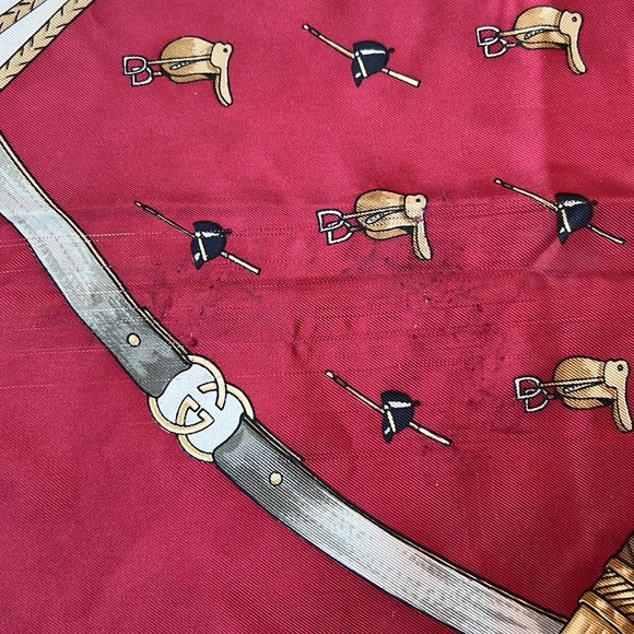 Gucci Silk Scarf with Equestrian Hunt Theme - Picture 8 of 11